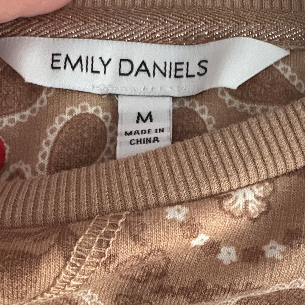 Emily Rose Tan Paisley Sweatshirt - Picture 4 of 5